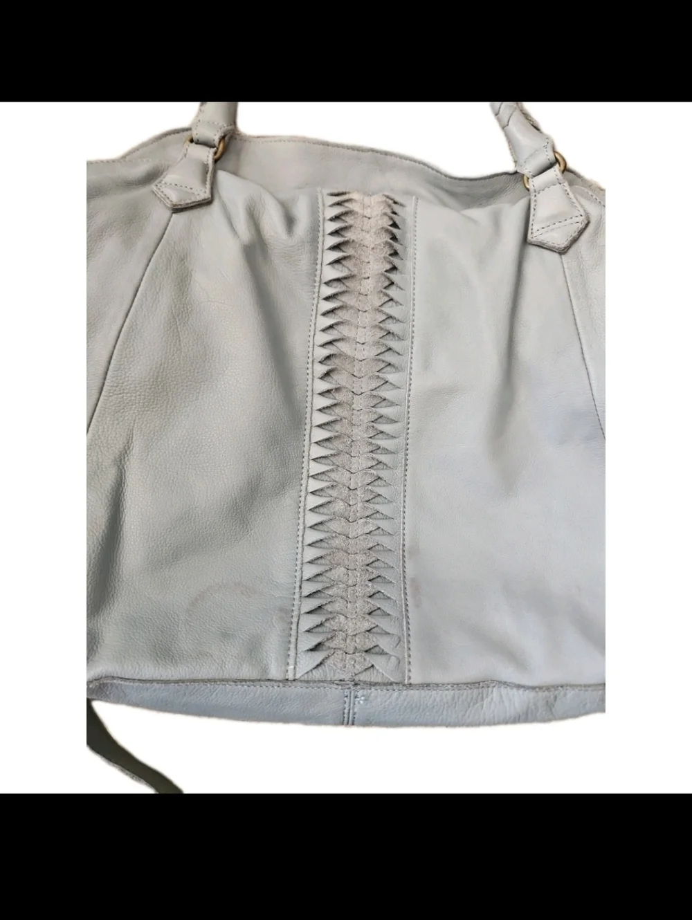 Liebeskind Berlin Light Blue Amalie Laser 2 Satchel Large Boho Designer Bag